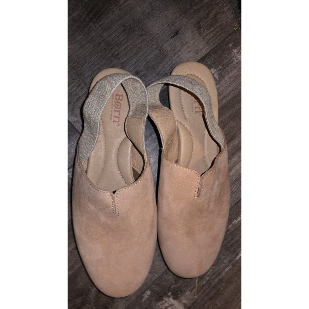 Børn BOC F42898 Slingback Blush Nude Leather Flats Mules Clogs Sz9M CQK17